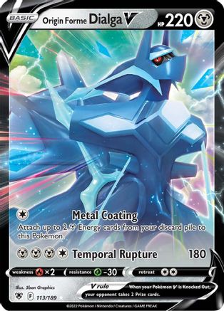 Origin Forme Dialga V 113/189 - SWSH10 Astral Radiance Holofoil - Poke-Collect