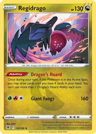Regidrago 118/189 - Astral Radiance Reverse Holofoil - Poke-Collect