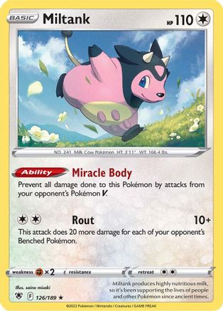 Miltank 126/189 - SWSH10 Astral Radiance Holofoil - Poke-Collect