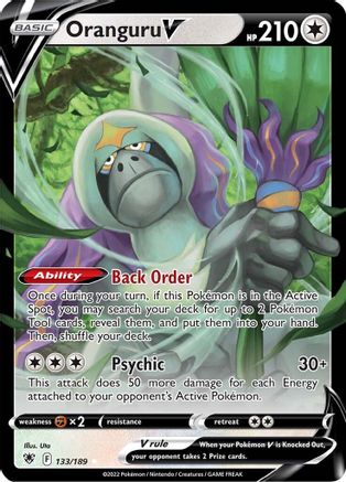 Oranguru V 133/189 - SWSH10 Astral Radiance Holofoil - Poke-Collect