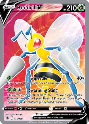 Beedrill V (Full Art) 160/189 - SWSH10 Astral Radiance Holofoil - Poke-Collect
