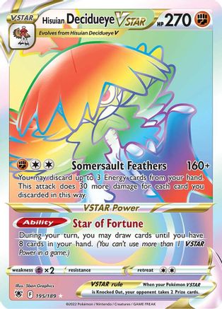 Hisuian Decidueye VSTAR 195/189 - Astral Radiance Holofoil - Poke-Collect
