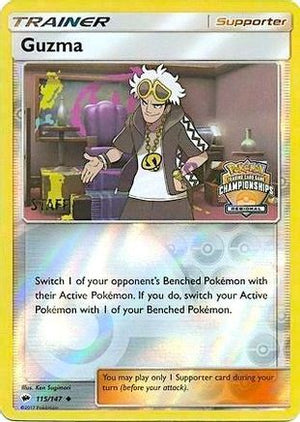 Guzma - 115/147 (Regional Championships) [Staff] 115 - League & Championship Cards Reverse Holofoil - Poke-Collect