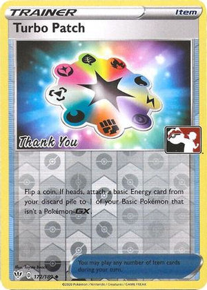 Turbo Patch - 172/189 (Pokemon League) [Thank You] 172 - League & Championship Cards Reverse Holofoil - Poke-Collect
