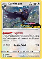 Corviknight - 156/189 (Darkness Ablaze Stamped) 156 - Miscellaneous Cards & Products Holofoil - Poke-Collect