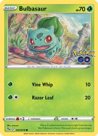 Bulbasaur 1/78 - Pokemon GO Reverse Holofoil - Poke-Collect