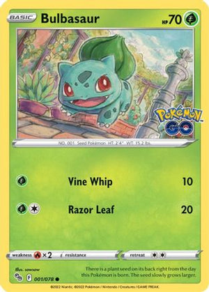 Bulbasaur 1/78 - Pokemon GO Reverse Holofoil - Poke-Collect