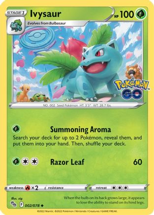 Ivysaur 2/78 - Pokemon GO Reverse Holofoil - Poke-Collect