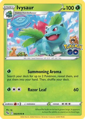 Ivysaur 2/78 - Pokemon GO Reverse Holofoil - Poke-Collect