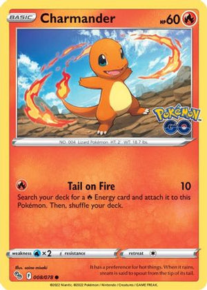 Charmander 8/78 - Pokmon GO Reverse Holofoil