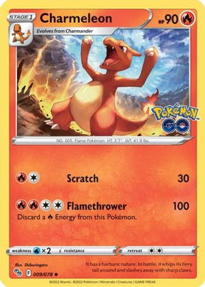 Charmeleon 9/78 - Pokmon GO Reverse Holofoil