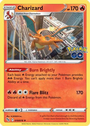 Charizard 10/78 - Pokmon GO Holofoil