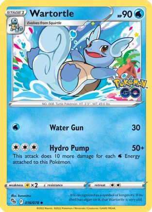 Wartortle 16/78 - Pokmon GO Reverse Holofoil - Poke-Collect