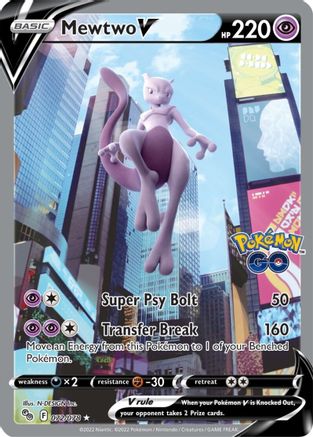 Mewtwo V 72/78 - Pokmon GO Holofoil