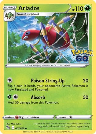 Ariados 7/78 - Pokemon GO Reverse Holofoil - Poke-Collect