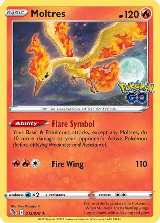 Moltres 12/78 - Pokmon GO Holofoil - Poke-Collect