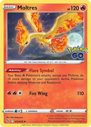 Moltres 12/78 - Pokmon GO Reverse Holofoil - Poke-Collect