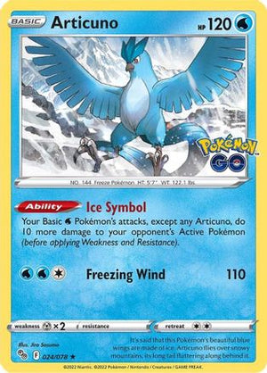 Articuno 24/78 - Pokmon GO Reverse Holofoil