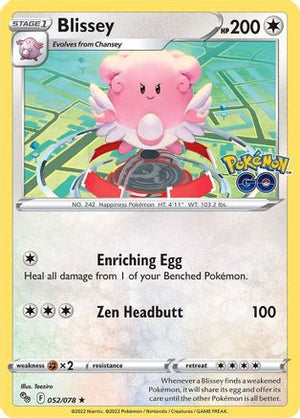 Blissey 52/78 - Pokmon GO Holofoil