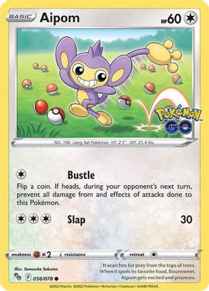 Aipom 56/78 - Pokmon GO Reverse Holofoil - Poke-Collect