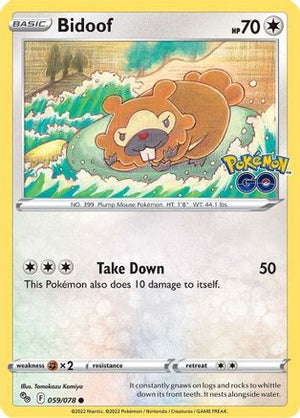 Bidoof 59/78 - Pokmon GO Reverse Holofoil