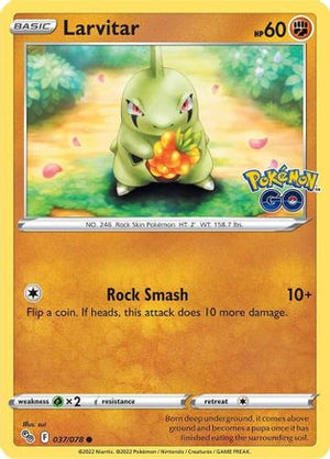 Larvitar 37/78 - Pokemon GO Reverse Holofoil - Poke-Collect
