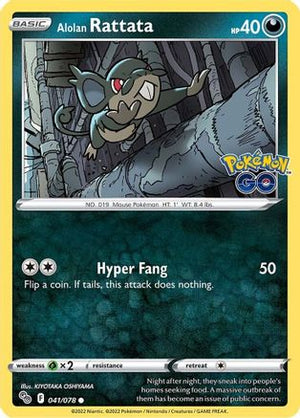 Alolan Rattata 41/78 - Pokmon GO - Poke-Collect
