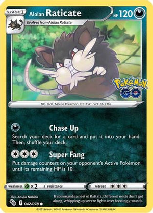Alolan Raticate 42/78 - Pokmon GO Reverse Holofoil - Poke-Collect