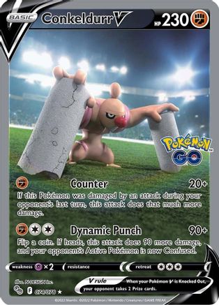 Conkeldurr V 74/78 - Pokmon GO Holofoil - Poke-Collect