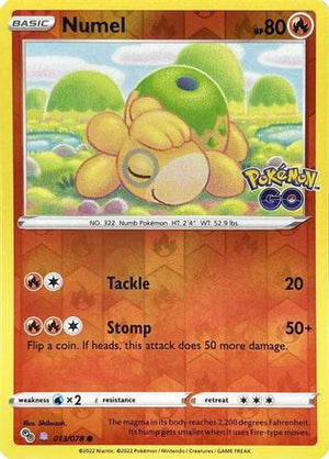 Numel (Peelable Ditto) 13 - Pokemon GO Reverse Holofoil - Poke-Collect