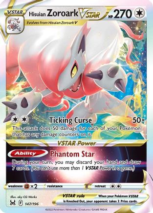 Hisuian Zoroark VSTAR 147/196 - SWSH11 Lost Origin Holofoil - Poke-Collect