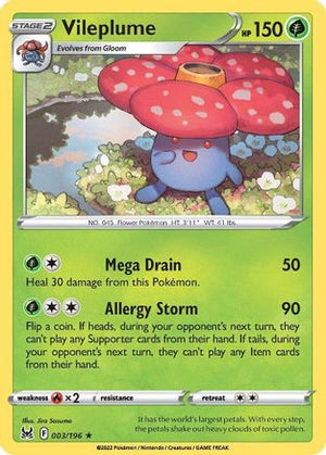 Vileplume 3/196 - Lost Origin Holofoil - Poke-Collect