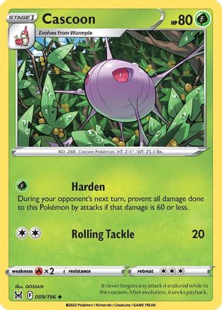 Cascoon 9/196 - SWSH11 Lost Origin - Poke-Collect