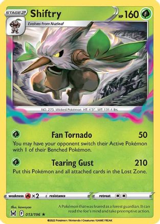 Shiftry 13/196 - SWSH11 Lost Origin Reverse Holofoil - Poke-Collect