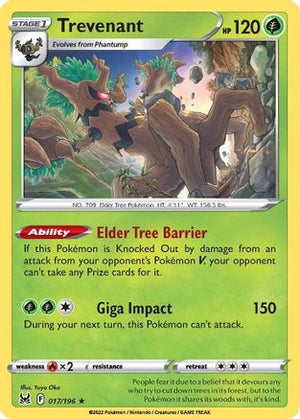 Trevenant 17/196 - Lost Origin Reverse Holofoil - Poke-Collect
