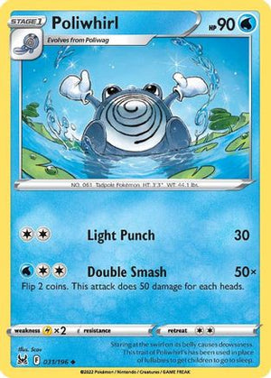 Poliwhirl 31/196 - Lost Origin Reverse Holofoil - Poke-Collect
