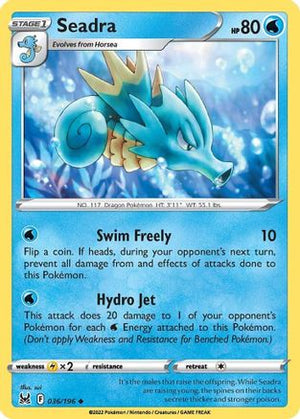 Seadra 36/196 - Lost Origin Reverse Holofoil - Poke-Collect