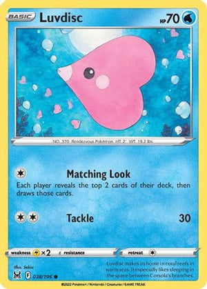 Luvdisc 38/196 - Lost Origin Reverse Holofoil - Poke-Collect