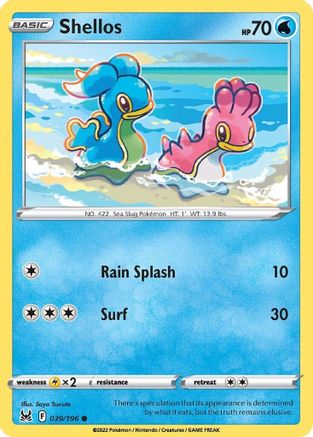 Shellos 39/196 - SWSH11 Lost Origin Reverse Holofoil - Poke-Collect