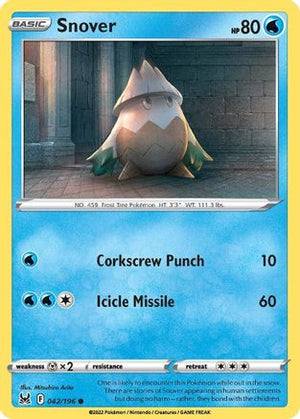 Snover 42/196 - Lost Origin Reverse Holofoil - Poke-Collect