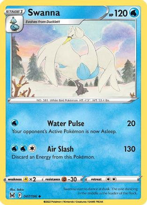 Swanna 47/196 - Lost Origin - Poke-Collect