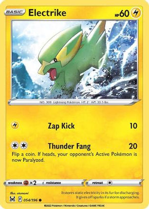 Electrike 54/196 - SWSH11 Lost Origin Reverse Holofoil - Poke-Collect