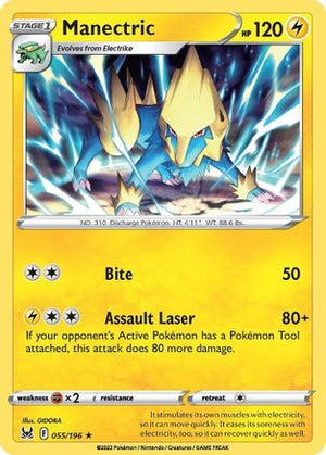 Manectric 55/196 - Lost Origin Reverse Holofoil - Poke-Collect