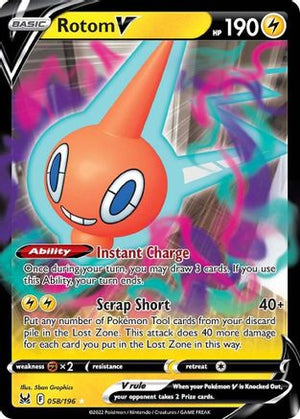 Rotom V 58/196 - Lost Origin Holofoil - Poke-Collect