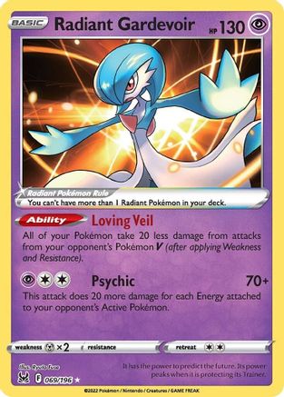 Radiant Gardevoir 69/196 - Lost Origin Holofoil - Poke-Collect