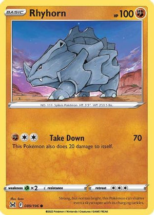 Rhyhorn 89/196 - Lost Origin - Poke-Collect