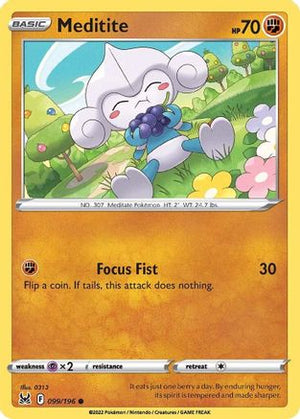 Meditite 99/196 - Lost Origin - Poke-Collect