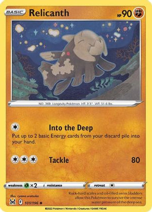 Relicanth 101/196 - SWSH11 Lost Origin Reverse Holofoil - Poke-Collect
