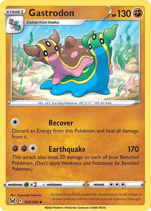 Gastrodon 102/196 - SWSH11 Lost Origin Reverse Holofoil - Poke-Collect