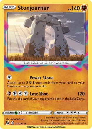 Stonjourner 111/196 - Lost Origin Reverse Holofoil - Poke-Collect